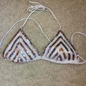 Sequin Bikini Top